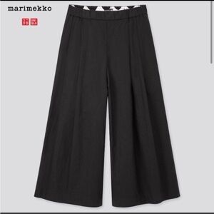 MARIMEKKO LINEN COTTON CROPPED PANTS